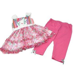 Nannette Kids‎ Baby Girl's Dress & Matching Capri's -  Size 24 Months